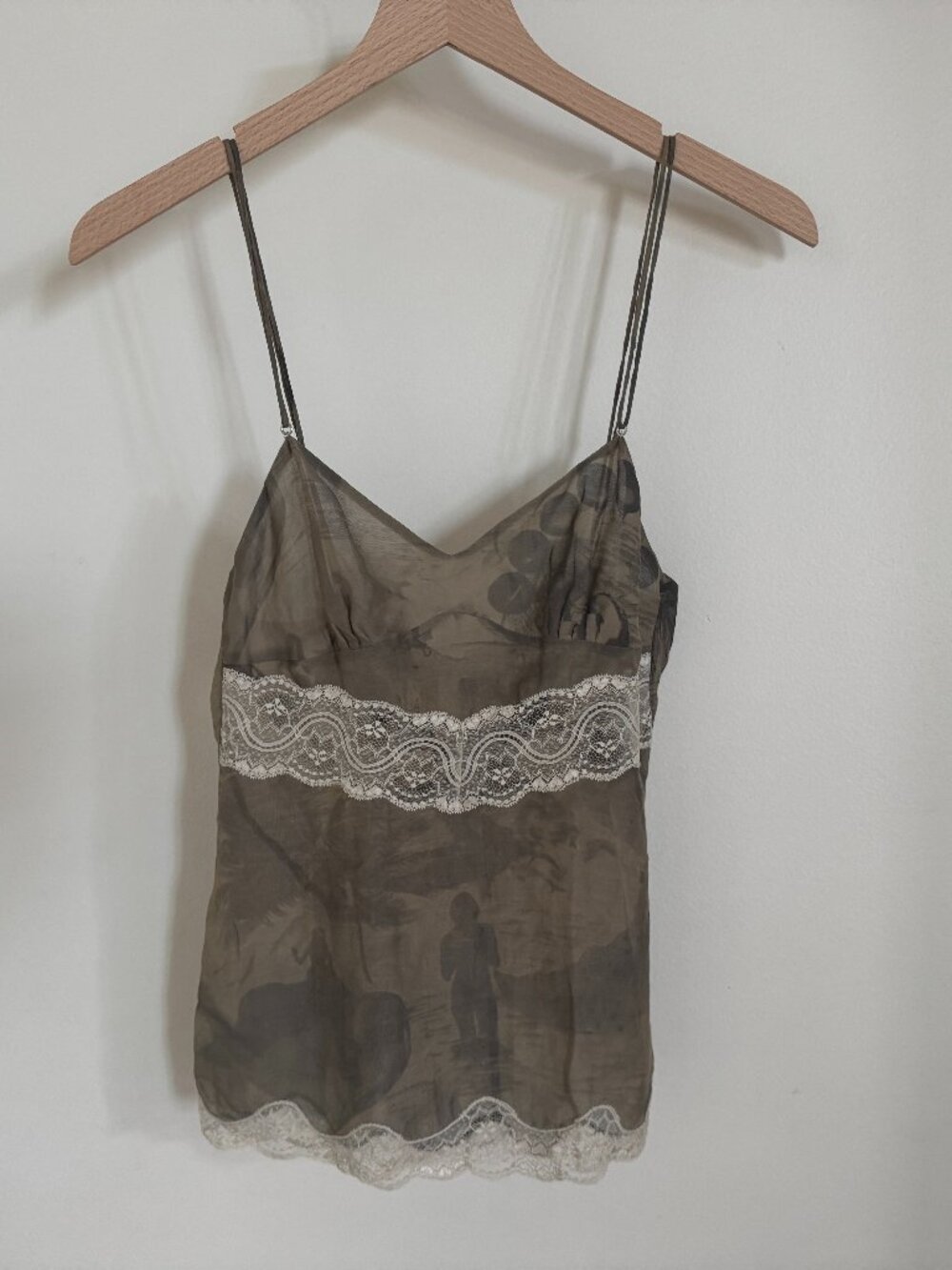 Stella McCartney Vintage Y2K Silk Lace Printed Camisole Top Size 38